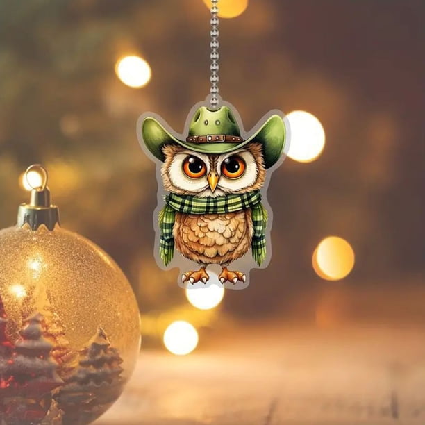 Hot6sl Ofertas de La Semana Colateral Plano And Ornamentment para Árbol de Navidad y Forma de Búho, Acrílico, Regalo para El Hogar