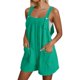 thumbnail image 1 of Mono de verano liso con botones para mujer - Mono informal sin mangas con tirantes ajustables y bolsillos laterales, 1 of 4