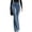 Light Blue, variant on Womens Corduroy Pants Flared Leg Solid Color Retro Style Dress Pants Soft Fabric Tummy Control Bell Bottom Fall Outfits Wine S