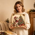 thumbnail image 4 of Pearl Christmas Cat Art Set, 3D Beaded Beginner-Friendly DIY Diamond Art Kit with Matching Frame, Complete Rhinestone Craft Supplies, Seasonal Wall Picture Decor For Indoor Home Display, 4 of 7