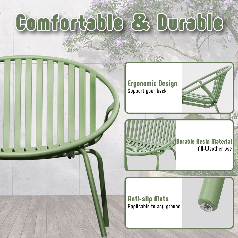 Werph 3 Pieces Patio Furniture Set, Outdoor Furniture with Bistro Table and Patio Chairs Set of 2
