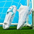 thumbnail image 4 of Zapatillas de fútbol para hombre, zapatos de entrenamiento de tobillo alto, botas de fútbol profesionales, ultraligeras, Partido de césped al aire libre, Unisex, TF/FG, nuevas, 4 of 5