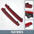 thumbnail image 3 of 1 Pair Left Right Rear Bumper Reflector Light 8191012130 8192012120 for Toyota Corolla 2020-2022 Red, 3 of 6