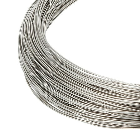 2bundles 82Feet Nickel Silver Wire 28 Gauge Round Beaded Craft Wire Paktong Wire White Copper Beading Wire for Jewelry Making Wire Wrapping DIY Arts and Crafts