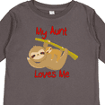 thumbnail image 4 of Inktastic My Aunt Loves Me Sloth Boys or Girls Long Sleeve Toddler T-Shirt, 4 of 5