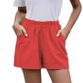 thumbnail image 2 of Kelon Women's Casual Pants, Women Casual Summer Shorts Elastic High Waisted Short Pants with Pockets Casual Loose Pant Summer Outfits, L, 2 of 4