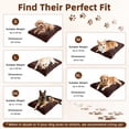 thumbnail image 6 of Sasttie Small Dog Bed, Soft Rose Velvet Washable Crate Pad for Small and Medium Dogs, Non-Slip Bottom, Suitable Kennel Cage and Cat Bed Mat, 23 x 18 in, Dark Brown, 6 of 7