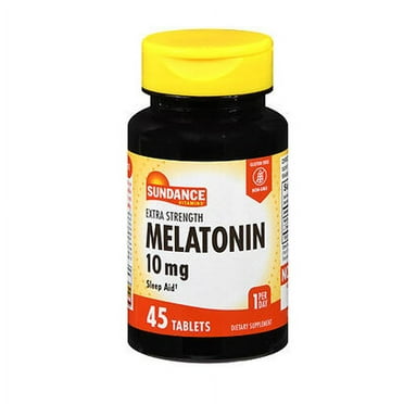 Sundance Vitamins Extra Strength Melatonin 10 Mg Tablets, 45 Ea..