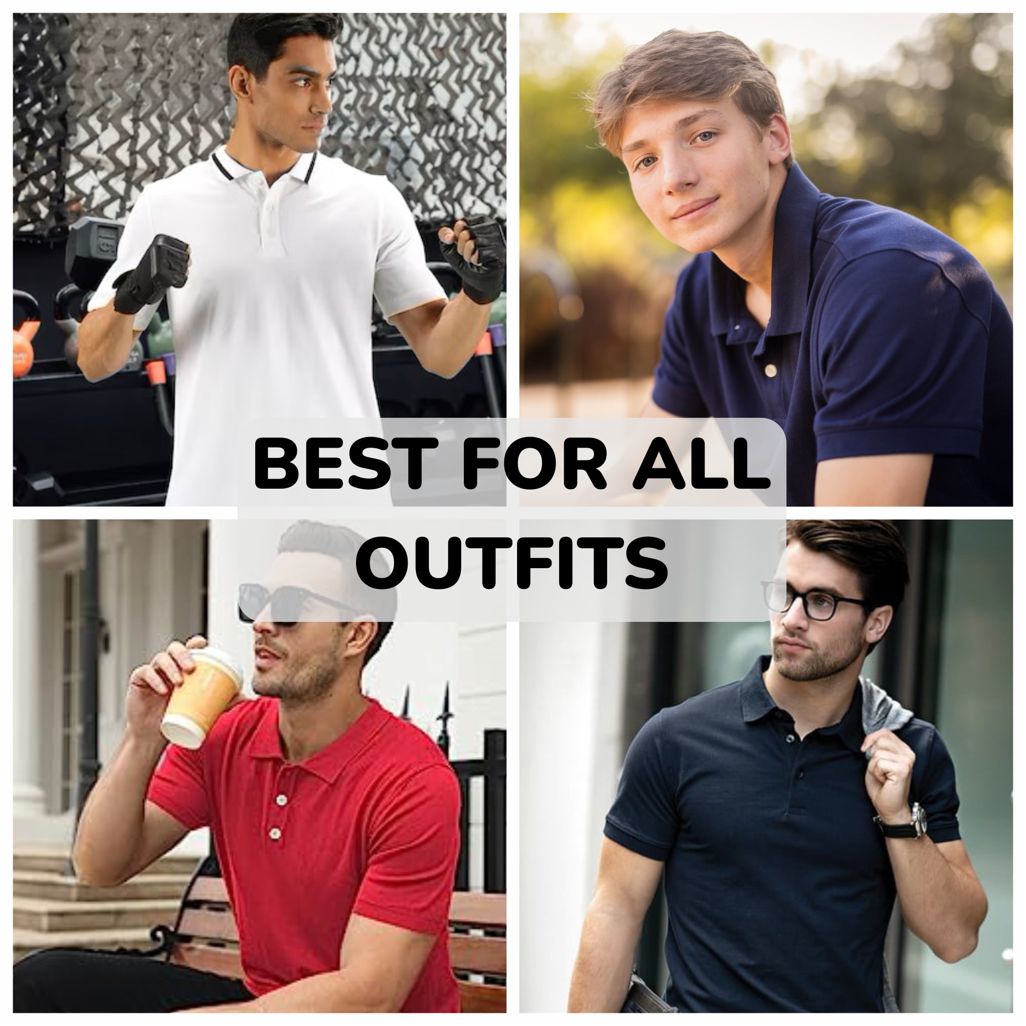 CC Perfect Slim Fit Polo Shirts for Men + Stretch | Breathable Sweat  Wicking Short Sleeve Fitted Collared Mens Polo T Shirt at  Men’s  Clothing