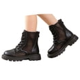 thumbnail image 4 of JTieacloth Girls Ankle Boots Breathable Mesh Cutout Girls Boots With Soft Sole Fashionable Ankle Booties For Everyday Wear And Performances,Black, 4 of 6