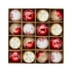 thumbnail image 3 of 16 piezas de adornos de bolas navideñas, adornos colgantes de Navidad a granel, rojo y dorado, 3 of 9