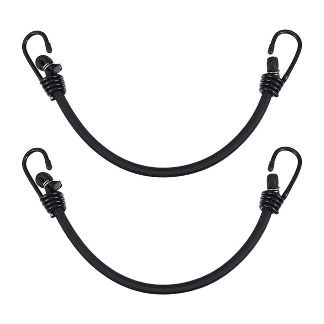 Miangastore Cordon Élastique Robuste Noir 2 Pcs 17.88x1.18x0.79 Po