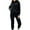 Black womens 2 piece sets, variant on Usmixi Womens Tracksuits Set Jogger Pant 2 Piece Outfits for Women Casual Solid Hooded Sweatshirt and Drawstring Sweatpant Sweatsuit Sets with Pocket Lounge Sets for Girls Deals on Sale