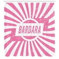 thumbnail image 3 of Ambesonne Barbara Shower Curtain, Radial Backdrop Grunge, 69"Wx84"L, Pale Pink and White, 3 of 3