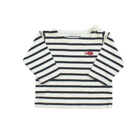 

Pre-owned Weekend ala mer Boys White | Blue | Stripes Long Sleeve T-Shirt size: 3 Months
