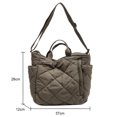 thumbnail image 2 of Yucurem Winter Shoulder Bag Quilted Rhombic Lattice Women Handbags for Work (Green), 2 of 10