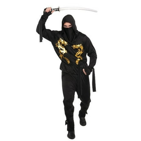 Black Dragon Ninja Costume Mens Adult Standard