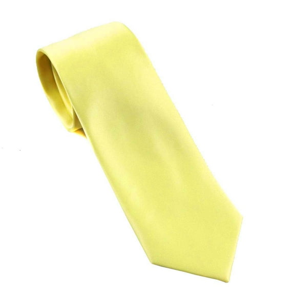 BuyYourTies - Mens Solid Neck Tie - Sunshine Yellow