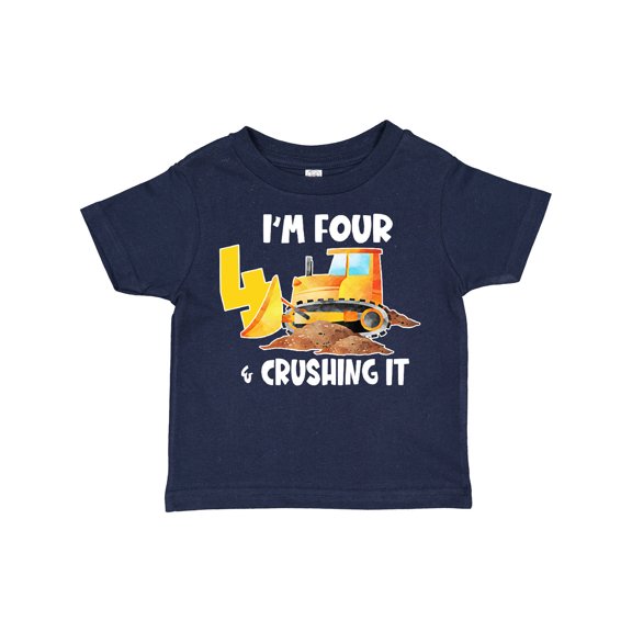 Inktastic I'm 4 and Crushing It Construction 4th Birthday Boys or Girls Toddler T-Shirt
