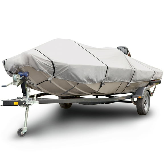 Budge 1200 Denier Low Profile Flat Front Boat Cover, Waterproof Outdoor Protection, Size BTSD-3: 16'-18' Long, 90" beam
