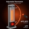 thumbnail image 2 of EDX 24" Space Heater for Indoor Use, Fast Heating Electric Heater with 60° Oscillation, Thermostat & Remote, Safety Overheat & Tip-Over Protection, Portable for Bedroom, Office, 2 of 7
