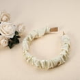 thumbnail image 6 of Unique Bargains 1 Pcs Solid Color Pleated Headband Women Hairband Hair Hoop for All Hair Beige, 6 of 7