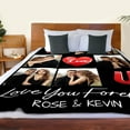 thumbnail image 5 of Custom Blanket with Photo Text, Mothers Day Birthday Gifts for Mom, Personalized Flannel Throw Blanket, Customized Blanket for Mom Gifts from Daughter Son - 7 Size (6 Photo-5) Blankets, 5 of 5