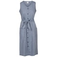 thumbnail image 1 of Trespass - Vestido Carol de Chambray para Mujer (Marino), 1 of 2