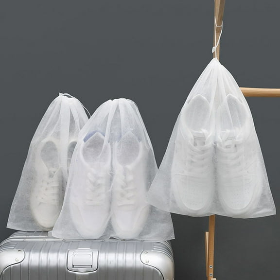 FONDOTIN 50Pcs Shoe Storage Organizer Bags Set Non-Woven Fabric for General Users