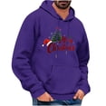 thumbnail image 2 of EchfiProm Pullover Hoodies for Men Graphic Merry Christmas Purple Hooded Xmas Mens Sweatshirt with Pockets L, 2 of 4