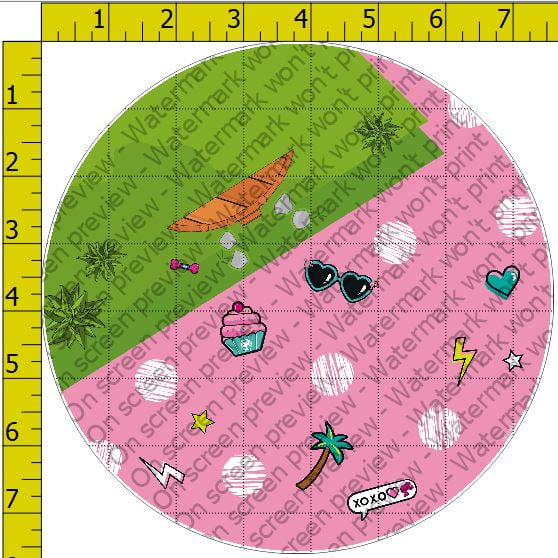 Barbie Dreamhouse Adventures Edible Cake Topper Image [DecoSet Background Only] 8' Round