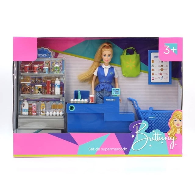 Muñeca Brittany con Accesorios den supermercado 5 Piezas Multicolor