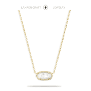 LANRENCRAFT Kendra Scott Women's Pendant Necklaces,Fashion Jewelry,14k Gold-Plated,Minimalist Style,Present For Teen Girls,Surprise For Wife or Girl Friend (Gold-Azalea Illusion)