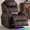Brown, variant on Dual Motor Power Swivel Rocker Recliner Chair with Heat and Massage,Electric Glider Rocking Chairs for Nursery,Theater Seating with LED Lights, USB A/USB C Ports for Living Room