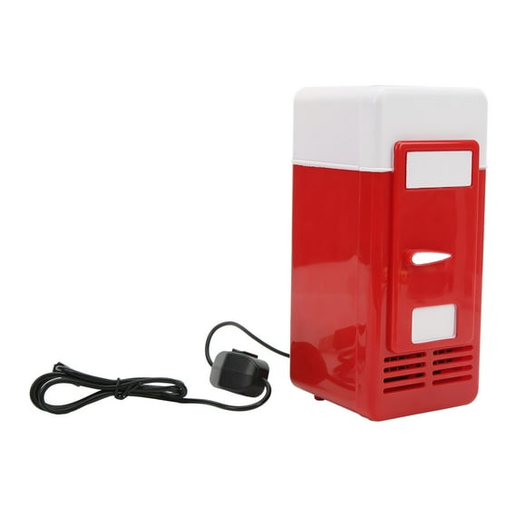 USB Mini Fridge Refrigeration Heating Freezing Travel Car Fridge Beverage Cooler Refrigerator Red