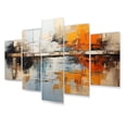 thumbnail image 2 of Designart "Green Orange Bold Flow composition" Abstract Collages Metal Wall Decor Set, 2 of 5
