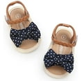 thumbnail image 4 of Infant Baby Girls Summer Sandals with Flower Soft Sole Newborn Toddler First Walker Crib Dress Shoes, 4 of 7