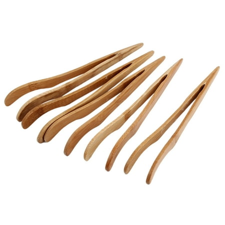 Unique Bargains 6.9" Bamboo Artesanat brucelles thé chinois cérémonie de thé Tong 5 pièces