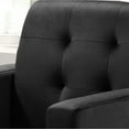 thumbnail image 3 of Hale 27.5" Black Velvet Accent Armchair With Tufting, 3 of 5