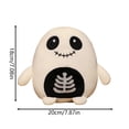 thumbnail image 3 of Cute Spooky Skeleton Plush Toy, Horror Stuffed Animal for Halloween Party Decor & Event Props, Soft Huggable Plushie for Display & Gifts, Well-Made Durable Design, 3 of 5
