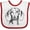 White and Red, variant on Inktastic Dachshund Sketch Portrait Boys or Girls Baby Bib