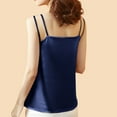 thumbnail image 4 of Women's Silk Satin Camisole V Neck Tank Top Cami Silky Basic Tank Shirt Blouses Dressy Work Office Blouse, 4 of 4
