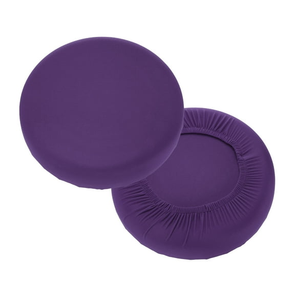 Uxcell 2 Pack Stool Covers Round, 11-15 Inch Bar Stool Covers Washable Dustproof Slipcover Seat Cushion with Elastic for Bar Kitchen Living Room Decor, Purple