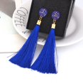 thumbnail image 4 of Visland Women Fashion Bohemian Earrings Jewelry Long Tassel Fringe Boho Hook Drop Dangle, 4 of 4