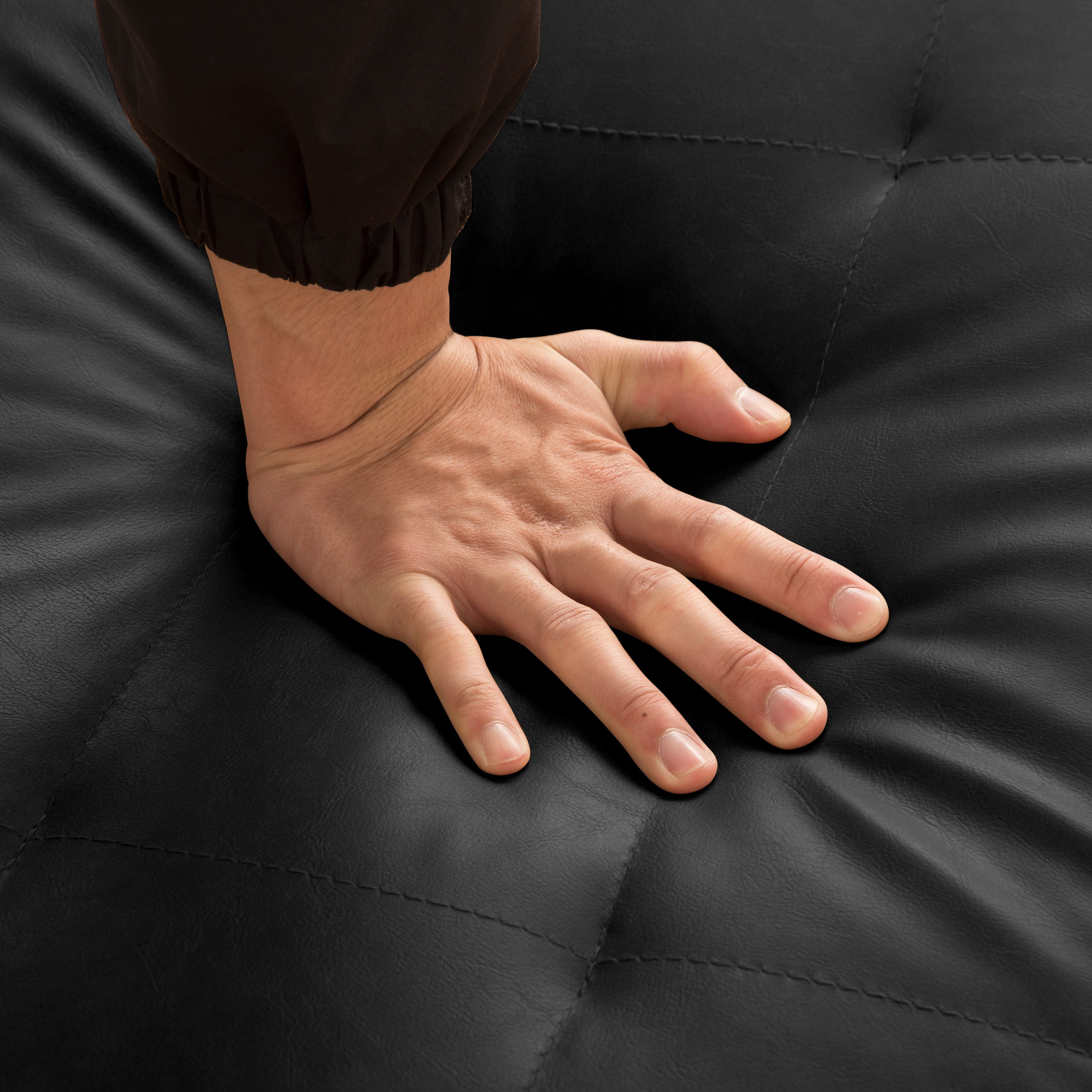 BSHTI 69.49" Convertible Futon Sofa Bed with Drop Down Cup Holders, 5-Position Adjustable Backrest, Side Storage Pocket, Removable Arm Cushions for Small Space,Black