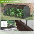 thumbnail image 4 of DEGUO 9' x 4' Crop Cage, Plant Protection Tent with Three Zippered Doors, Storage Bag and 6 Ground Stakes, for Garden, Yard, Lawn, Black, 4 of 5