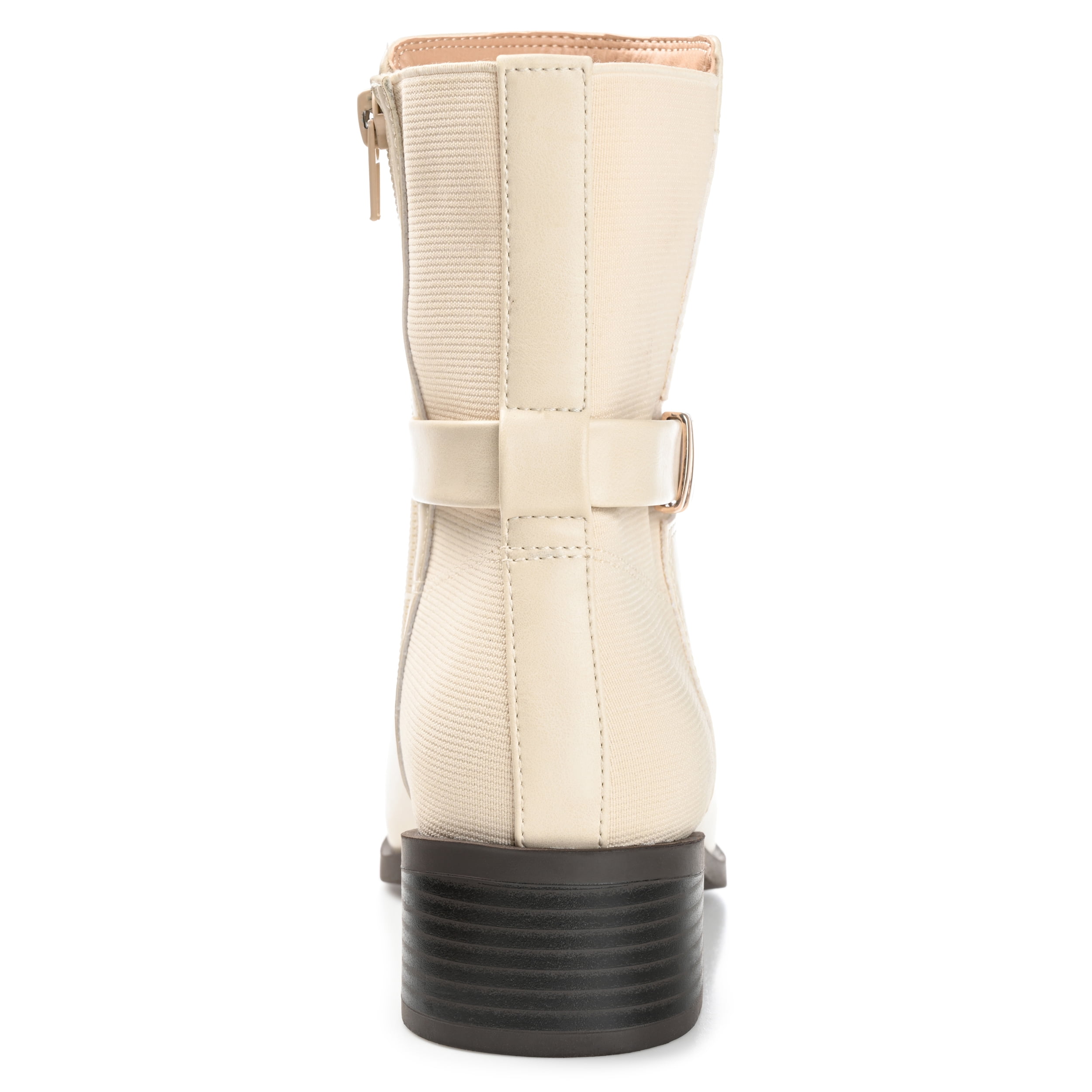 Journee Womens Aubrie Inside Zip Stacked Heel Booties, Widths Available