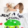 thumbnail image 5 of Just A Girl Who Loves Frogs Blanket for Kids Soft Couch Room Kawaii Flannel Throw Blanket Decor for Girls, 5 of 6