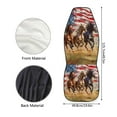 thumbnail image 5 of ZIATUBLE Horse American Flag Front Auto Seat Cover Stretch Vehicle Bucket Seat Cover Set 2 Packs Fit for Car Truck SUV for 4 of July Vehicle Protector Front Seats Covers Car Decor Accessories, 5 of 7