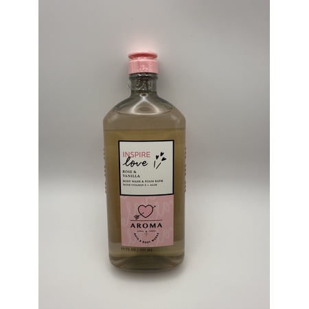 Bath and Body Works Aromatherapy LOVE - ROSE + VANILLA Body Wash and Foam Bath 10 Fluid Ounce